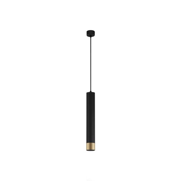 Nova Luce Picto - hanglamp - Ø 6 x 240 cm - zwart en goud