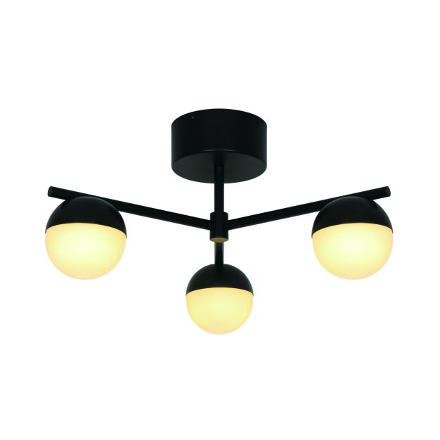 Nordlux Contina - plafondlamp 3L - 48,5 x 25,3 cm - zwart