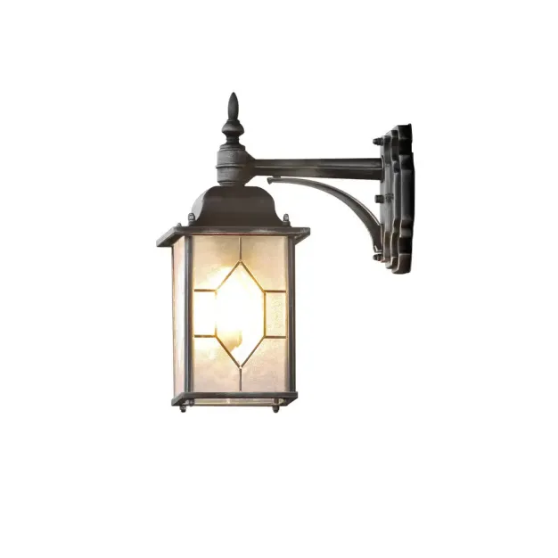 Konstsmide Milano Down - buiten wandlamp - 16 x 29 x 53 cm - IP43 - zwart