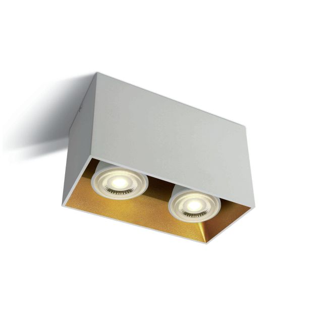 ONE Light GU10 Decorative Square Cylinders - plafondverlichting - 16,5 x 8,3 x 9,4 cm - wit