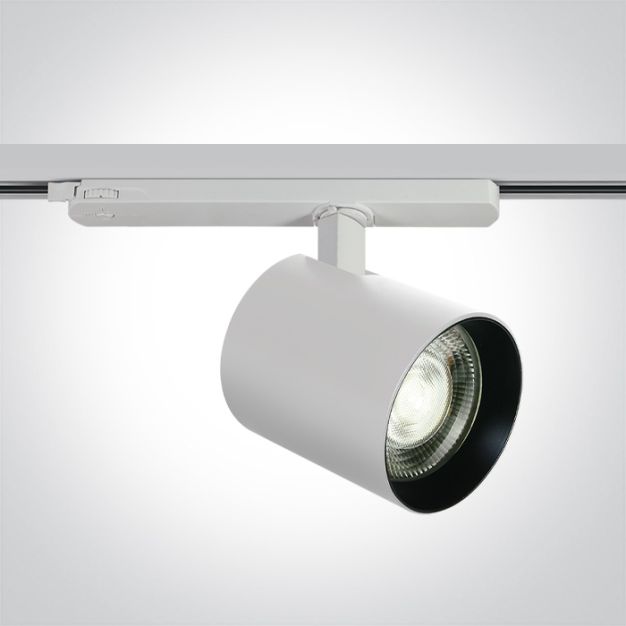 ONE Light COB Shop Range - rail spot - Ø 10 x 10 cm - 20W/25W/30W/35W LED incl. - wit - koel witte lichtkleur
