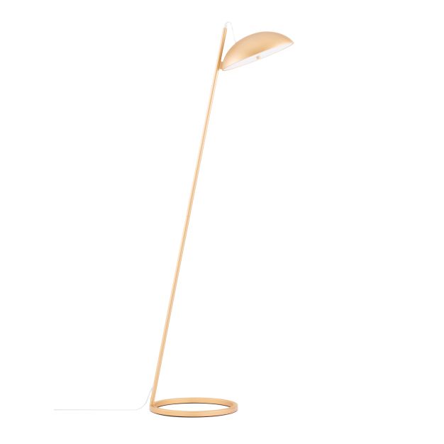 Nova Luce Flute - staanlamp - Ø 30 x 153 x 55 cm - 30W dimbaar LED incl. - zandgoud