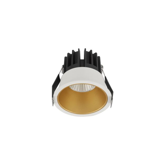 Nova Luce Luela - inbouwspot - Ø 85 mm - inbouwmaat 75 mm - 13W LED incl. - wit en goud - 2700K