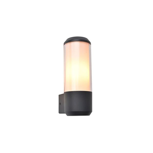 Lutec Heros - buiten wandlamp - 12 x 9,6 x 26,2 cm - IP44 - donker grijs