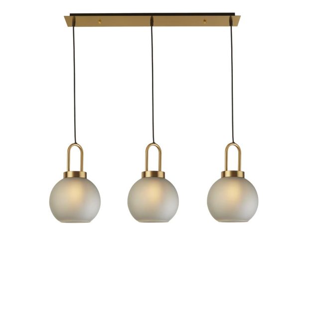 Searchlight Snowdrop - hanglamp - 87 x 20 x 120 cm - messing