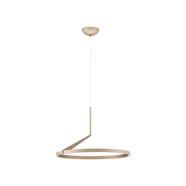 Nova Luce Tilia - hanglamp - Ø 60 x 250 cm - 31W dimbare LED incl. - mokkakoffie