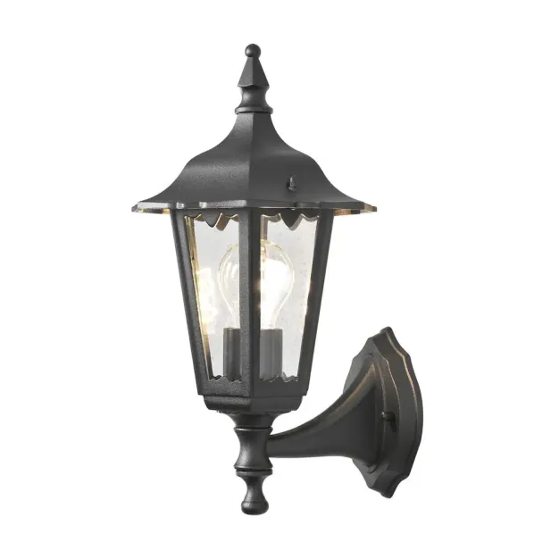 Konstsmide Firenze Up - buiten wandlamp -  19 x 22 x 36 cm - IP43 - mat zwart