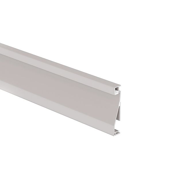 Klus Olis - aluminium plint profiel - 1,4 x 8 cm - geanodiseerd zilver