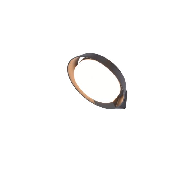 Lutec Polo - buiten wandverlichting - 16,2 x 18 x 16,4 cm - 15W LED incl. - IP54 - antraciet