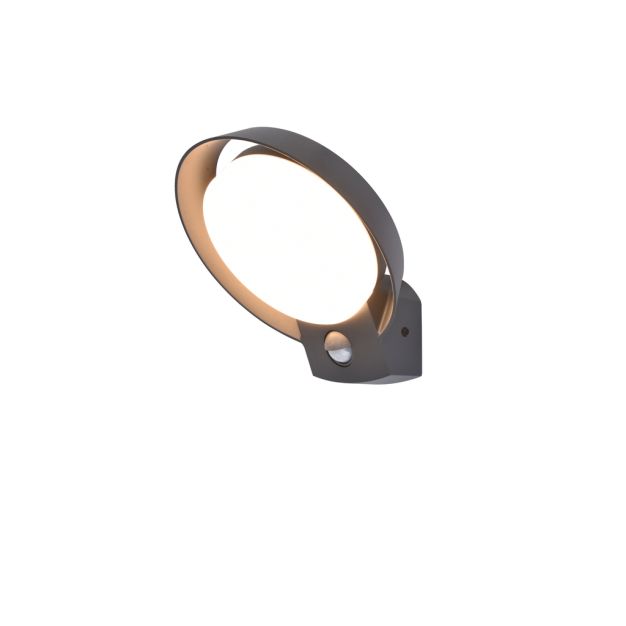 Lutec Polo - buiten wandverlichting met infraroodsensor - 16,2 x 18 x 16,4 cm - 16,1W LED incl. - IP54 - antraciet