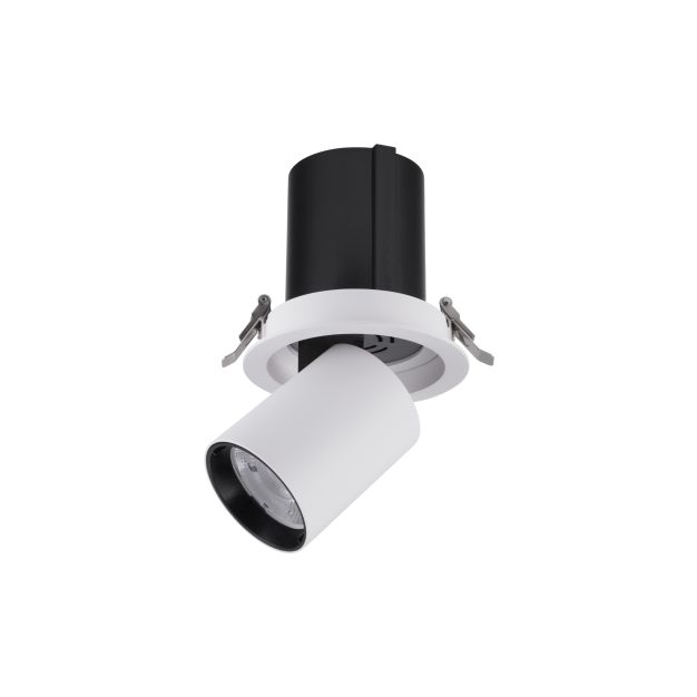 Nova Luce Naruto - inbouwspot - Ø 115 mm inbouwmaat - 20W LED incl. - wit met zwart - warm witte lichtkleur