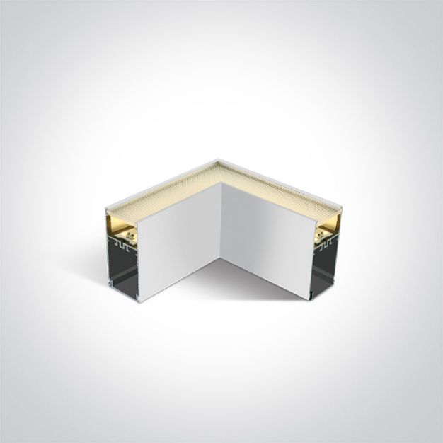 ONE Light LED Linear Accessories - hoek voor 38150A en 38151A - 14W LED incl. - wit - instelbare lichtkleur