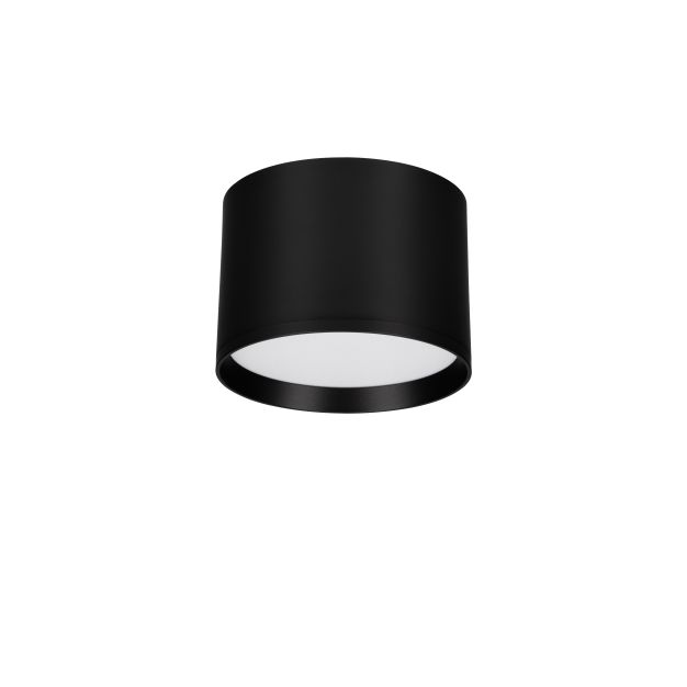 Nova Luce Ziaza - plafondlamp - Ø 12 x 8,6 cm - 17W LED incl. - zandzwart