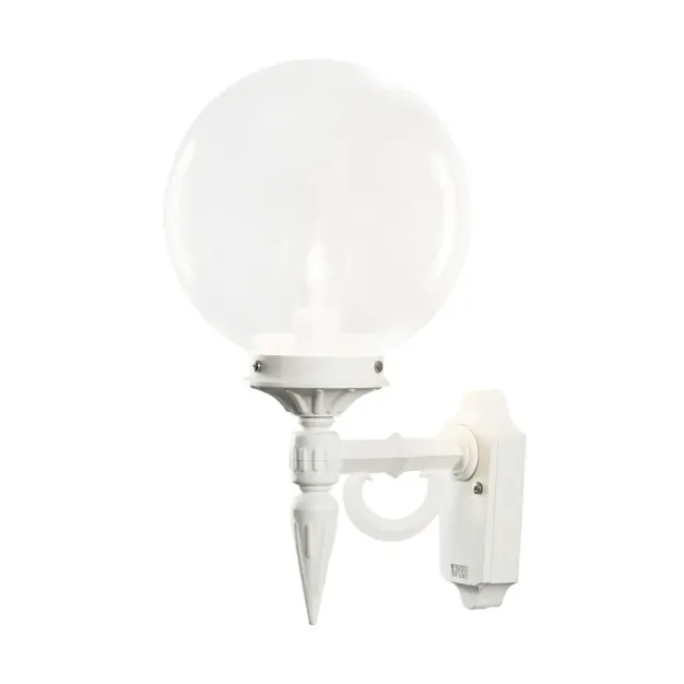 Konstsmide Orion - buiten wandlamp - 25 x 34 x 44 cm - IP23 - wit en transparant