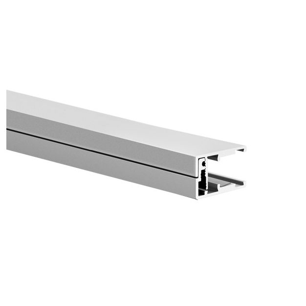 Klus KRAV-05IN - LED-profiel voor glazen wanden met een dikte van 11,9mm tot maximum 13,5mm - 1,69 x 2,80 cm - geanodiseerd zilver
