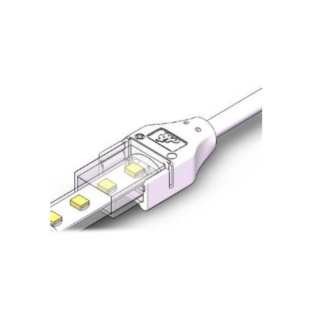 Lichtkoning - waterdichte connector (IP67) met 15cm kabel - voor enkelkleurige 8mm LED strip