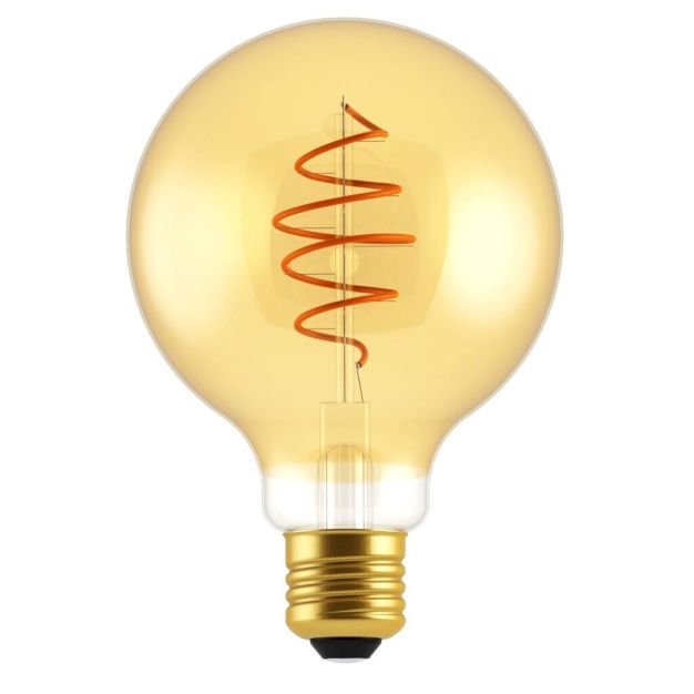 Nordlux LED filament lamp - Ø 12,5 x 17,8 cm - E27 - 5W dimbaar - 2200K - amber