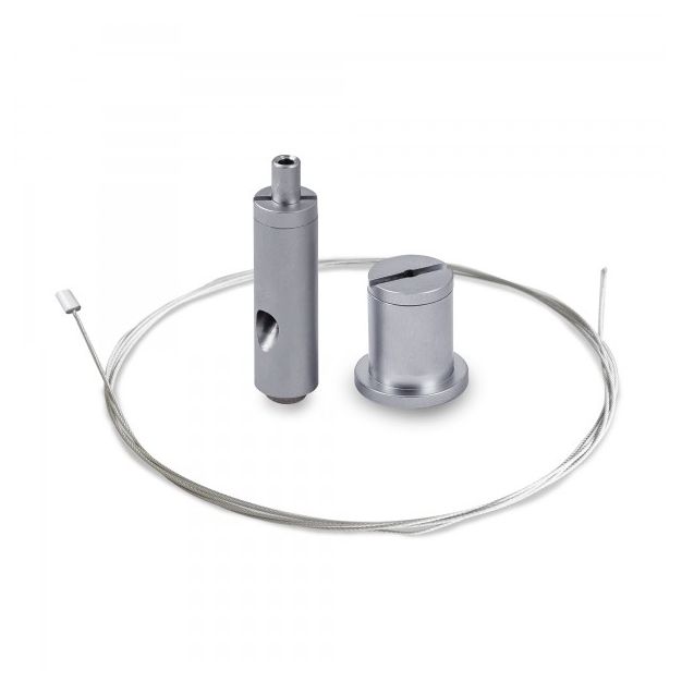 KLUS RD-1 - bevestigingsset inclusief kabel 150cm - satijn zilver