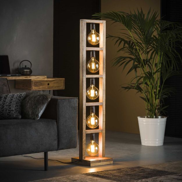 Vico Modulo - vloerlamp - 28 x 28 x 135 cm - acaccia hout