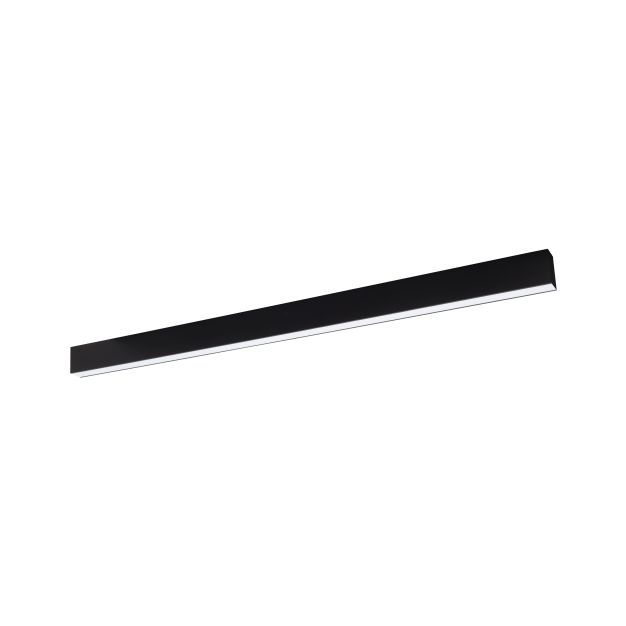 Nova Luce Gent - lineair verlichtingsprofiel - 120 x 3,8 x 7 cm - 40W LED incl. - zwart - warmwitte lichtkleur