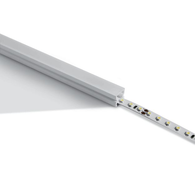ONE Light profiel met diffusor - 1,2 x 1,2 cm - 200 cm lengte - IP68 - wit en opaal