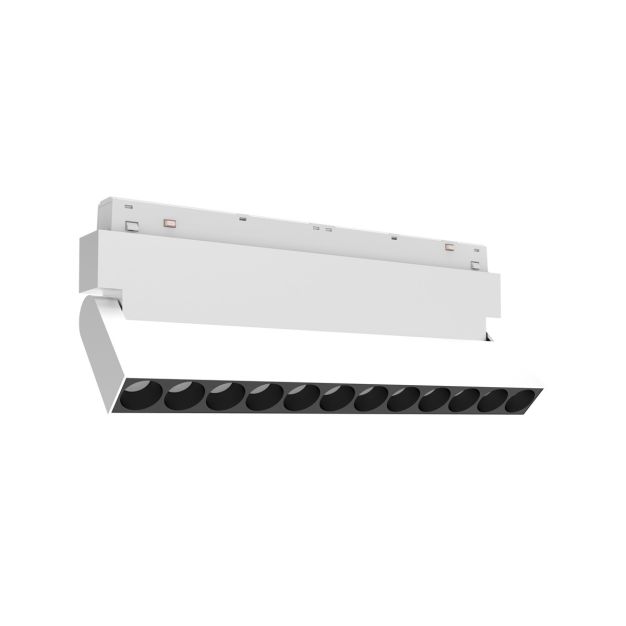 VK Lighting Eiva - magnetisch railsysteem - kantelbare railbalk - 21,9 x 2,15 x 9,9 cm - 12W LED incl. - DALI dimbaar - wit