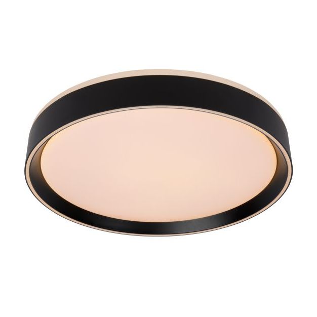 Lucide Nuria - plafondverlichting - Ø 40 x 7,5 cm - 24W LED incl. - 3 stappen dimbaar - zwart