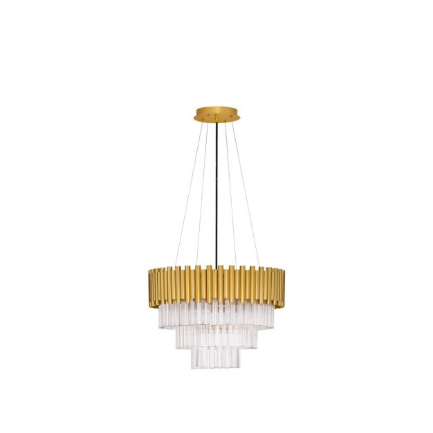 Nova Luce Magnolia - hanglamp - Ø 50 x 120 cm - goud