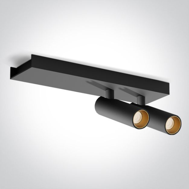 ONE Light Wall & Ceiling LED - opbouwspot 2L - 25 x 7 x 10 cm - 2 x 5W LED incl. - zwart
