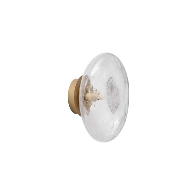 Nova Luce King - wandlamp - Ø 26 x 14,6 cm - messing goud en transparant