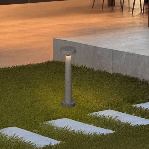 Nova Luce Cram - tuinpaal - Ø 11,5 x 50 cm - 5W LED incl. - IP65 - grijs