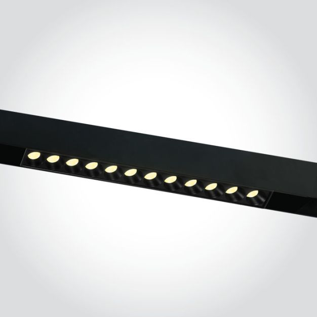 ONE Light magnetisch railsysteem MINI & MIDI - linear - railspot - 24,6 x 2,4 x 2,9 cm - 12W LED incl. - zwart