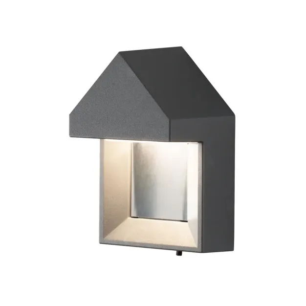 Konstsmide Cosenza - buiten wandlamp - 18 x 14 x 26 cm - 5W LED incl. - IP54 - antraciet