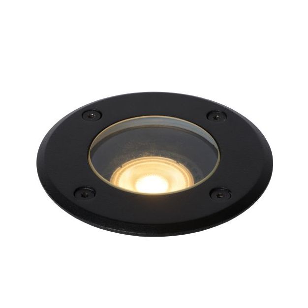 Lucide Biltin - grondspot voor buiten - Ø 108 mm, Ø 104 mm inbouwmaat - IP67 - zwart