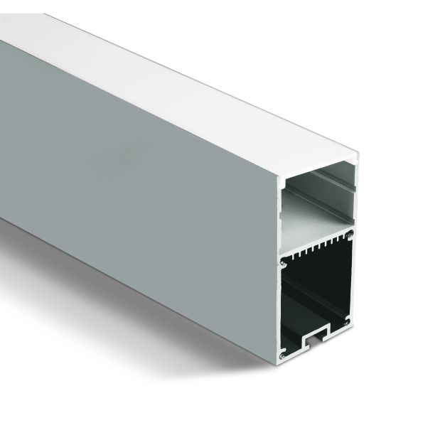 ONE Light Surface/Suspended Wide Profiles - 3,6 x 6,7 cm - 200 cm lengte - metallic