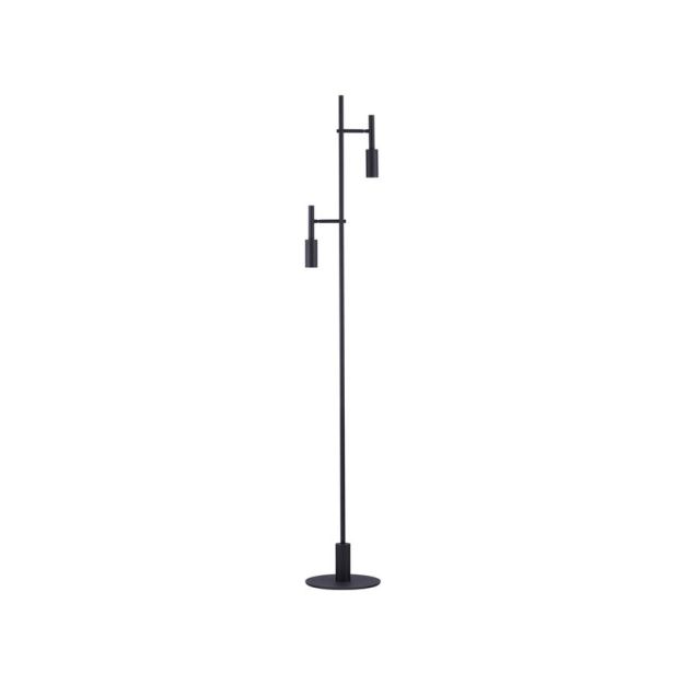 Nova Luce Joy - vloerlamp met schakelaar en USB-stekker - Ø 25 x 161 cm - 14W LED incl. - zandzwart