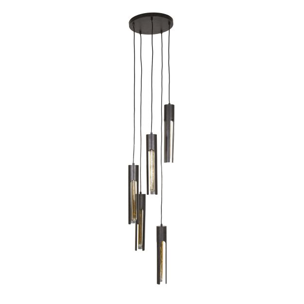 Vico Tube - hanglamp - 180 cm - zwart