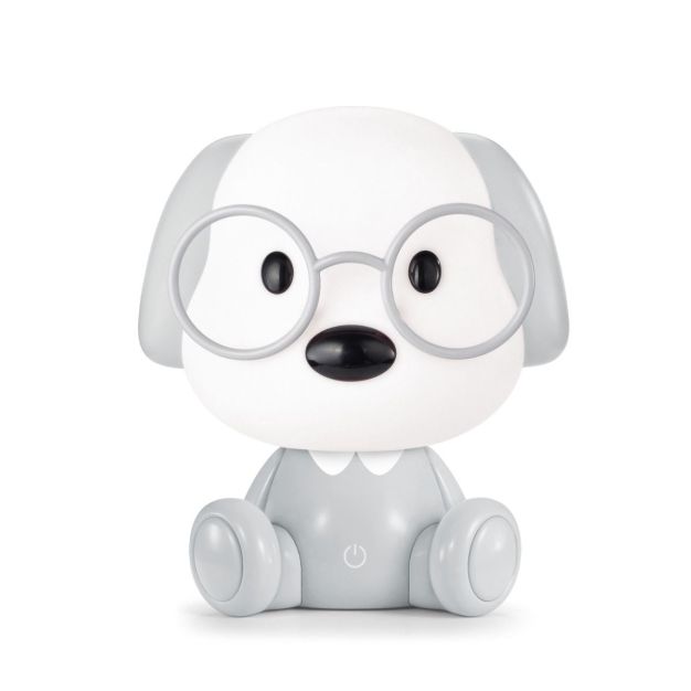 Zuma Line Animals hondje - tafellamp - 18 x 20 cm - 3W dimbare led incl. - grijs