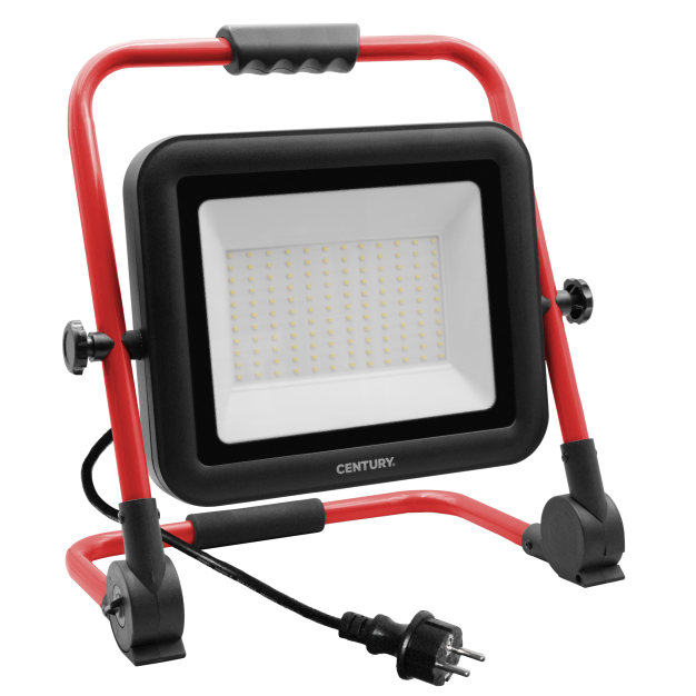 Century Italia Rework - draagbare verstraler - 39,5 x 26 x 43 cm - 100W dimbare LED incl. - IP65 - zwart en rood