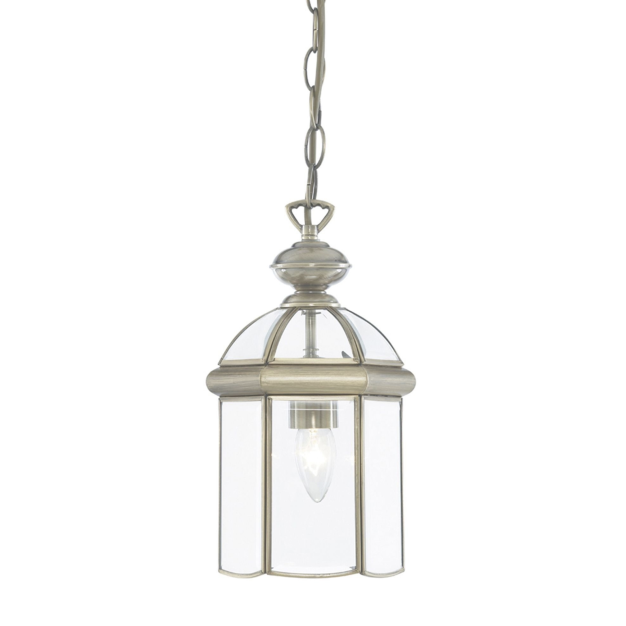 Searchlight Lanterns - hanglamp - Ø 18 x 131 cm - antiek messing