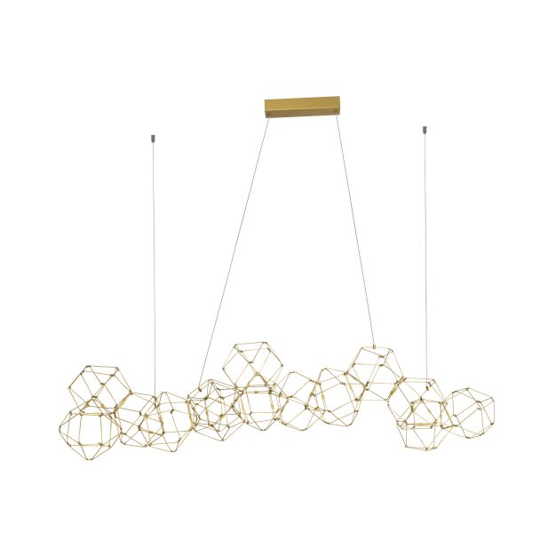 Nova Luce Nebula - hanglamp - 137 x 54 x 120 cm - 67,2W LED incl. - goud