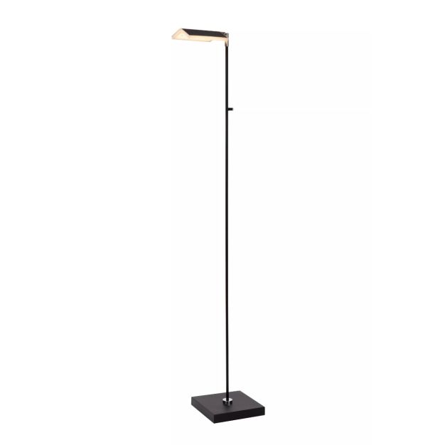 Lucide Aaron - vloerlamp - 20 x 20 x 134 cm - 10W dim to warm LED incl. - zwart