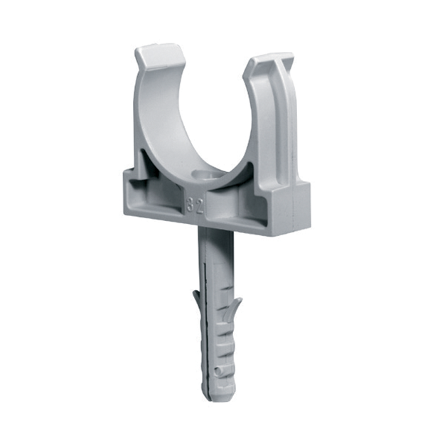 Elmark - kabel clips met plug per 100 stuks - Ø 16 mm - grijs