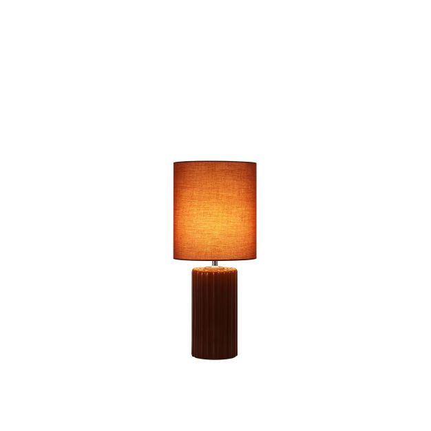 Searchlight Groove - tafellamp - Ø 22 x 51 cm - oranje