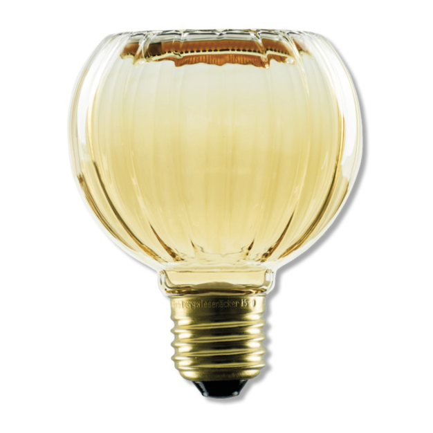 Segula LED lamp - Floating Line Straight - Ø 8 x 10,5 cm - E27 - 4W dimbaar - 1900K - amber