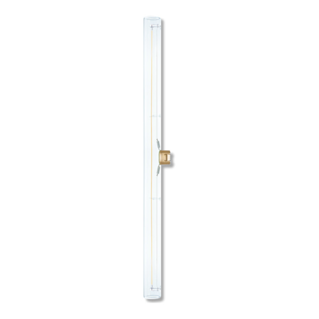 Segula LED lamp - Design Line - Ø 3 x 50 cm - S14d - 8W dimbaar - 1900K - transparant