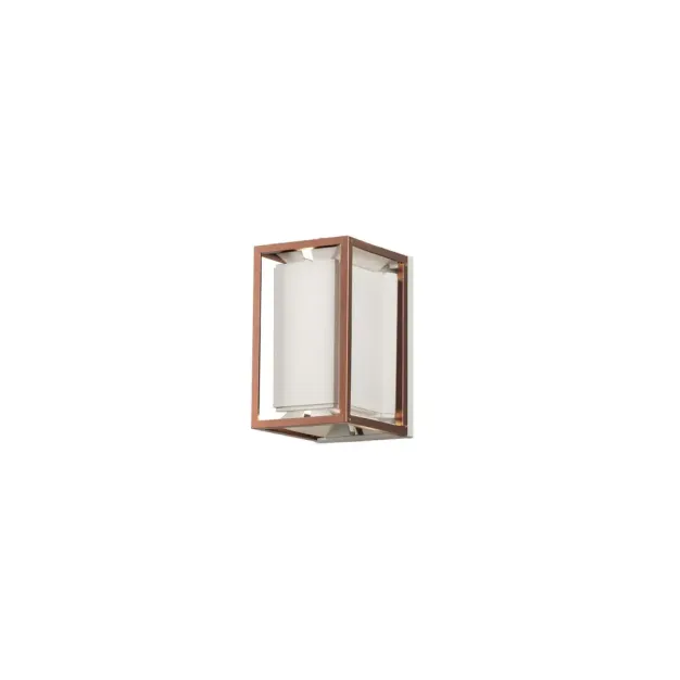 Konstsmide Vale - buiten wandlamp - 12 x 15 x 20 cm - IP44 - wit en koper