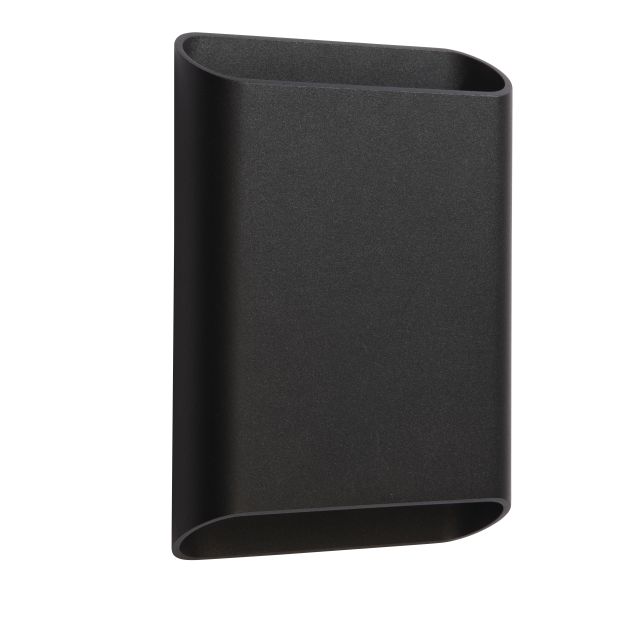 Artdelight Diaz - wandlamp - 4 x 14,5 x 20 cm - 2 x 6W LED incl. - IP65 - zwart