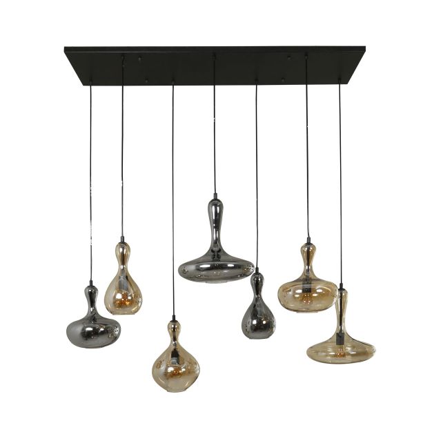 Vico Karaf - hanglamp - 145 x 50 x 150 cm - zwart
