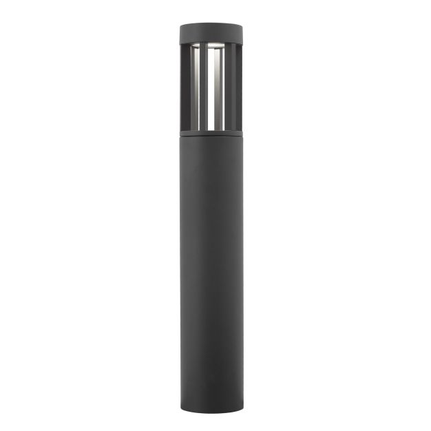 Nova Luce Devora - tuinpaal - Ø 11 x 65 cm - 8W LED incl. - IP54 - donkergrijs